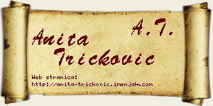 Anita Tričković vizit kartica